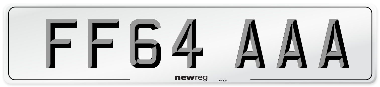 FF64 AAA Number Plate from New Reg
